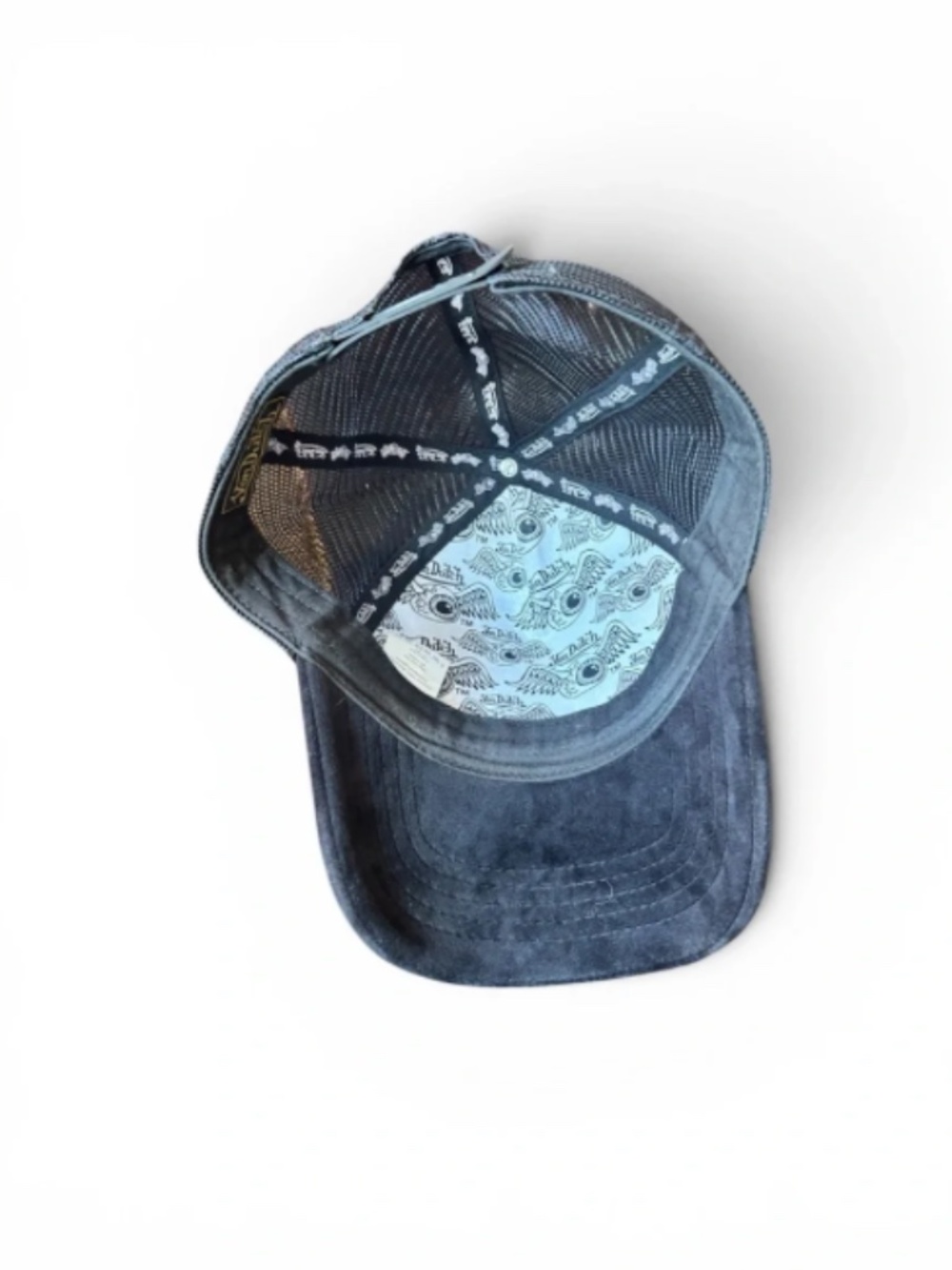 VON DUTCH Black Trucker Cap with Yellow Logo Patch - Picture 5 of 6